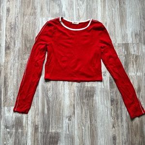 Red crop top, size L